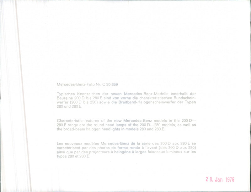 Mercedes-Benz - Vintage Photograph