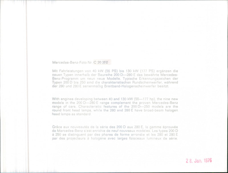 Mercedes-Benz - Vintage Photograph