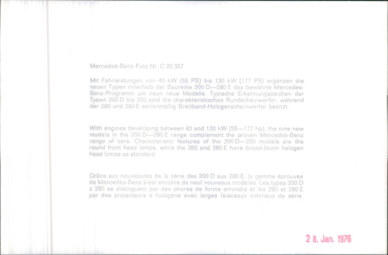 Mercedes-Ben - Vintage Photograph