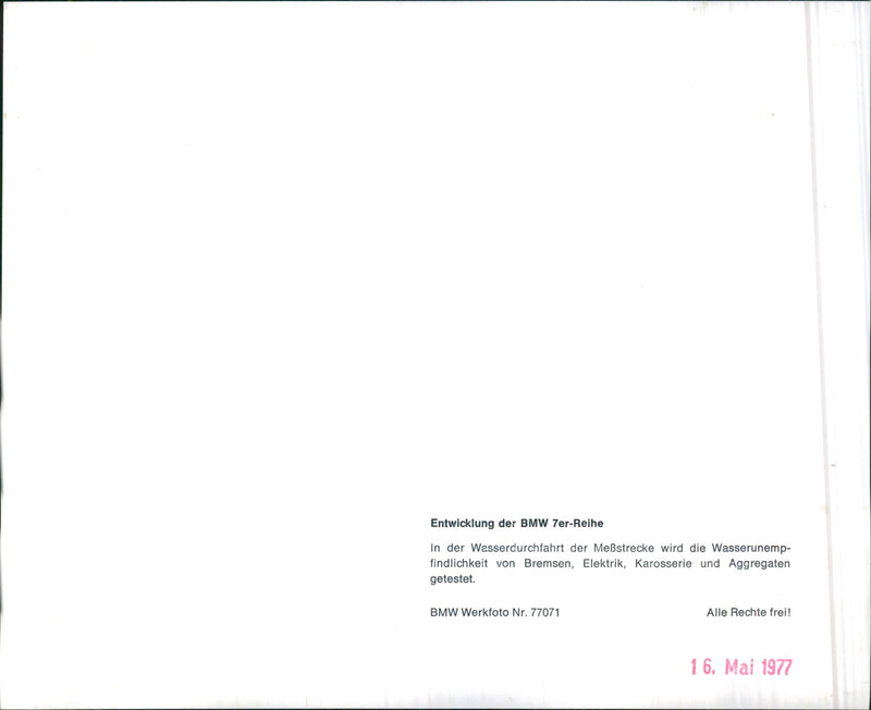 BMW 7 Series - Vintage Photograph