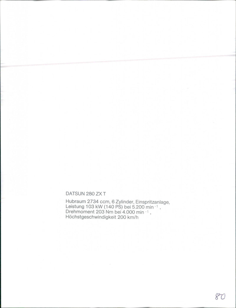 Datsun 280 ZX T - Vintage Photograph