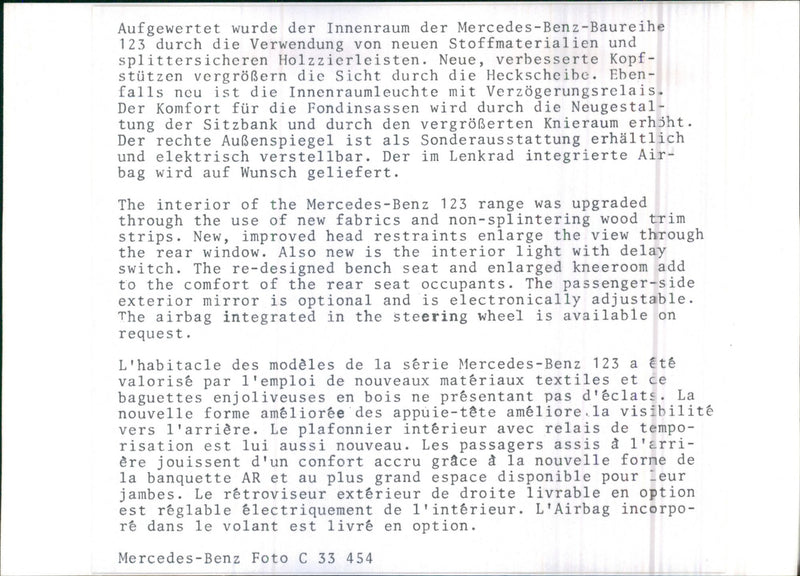 Mercedes Benz 123 - Vintage Photograph