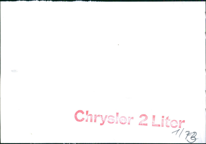 Chrysler 2 Liter - Vintage Photograph