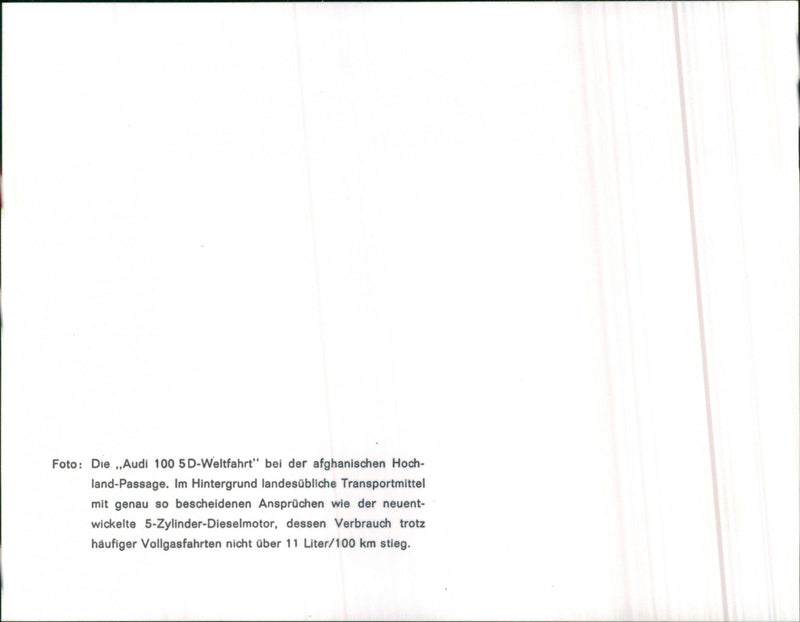 Audi 100 5D Welfahrt - Vintage Photograph