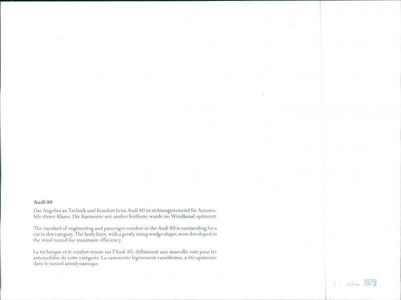 Audi 80 - Vintage Photograph