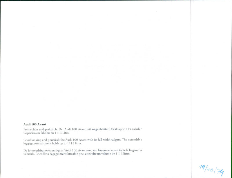 Audi 100 Avant - Vintage Photograph