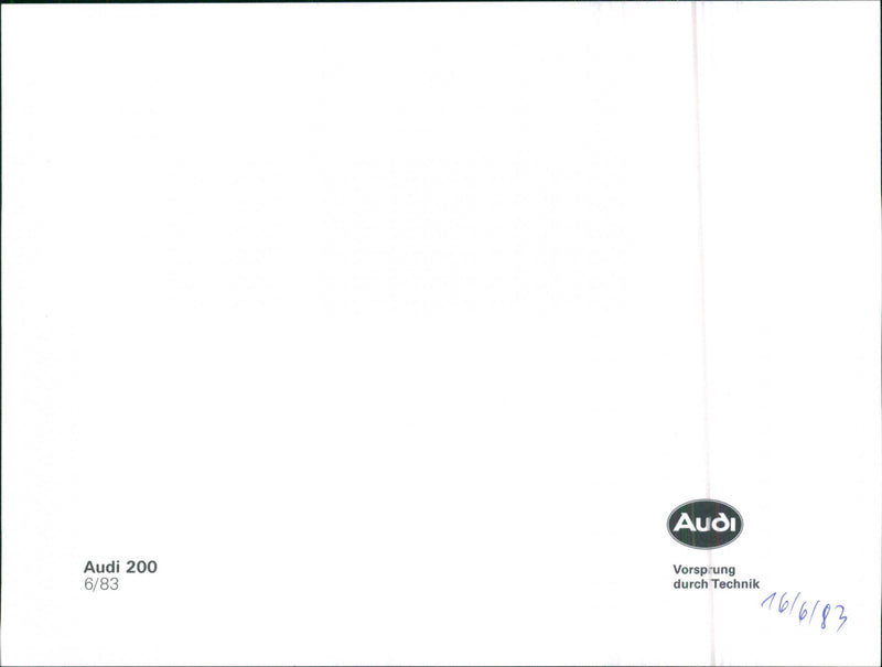 Audi 200 - Vintage Photograph