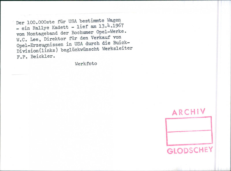 Opel Kadett Coupé Rallye - Vintage Photograph