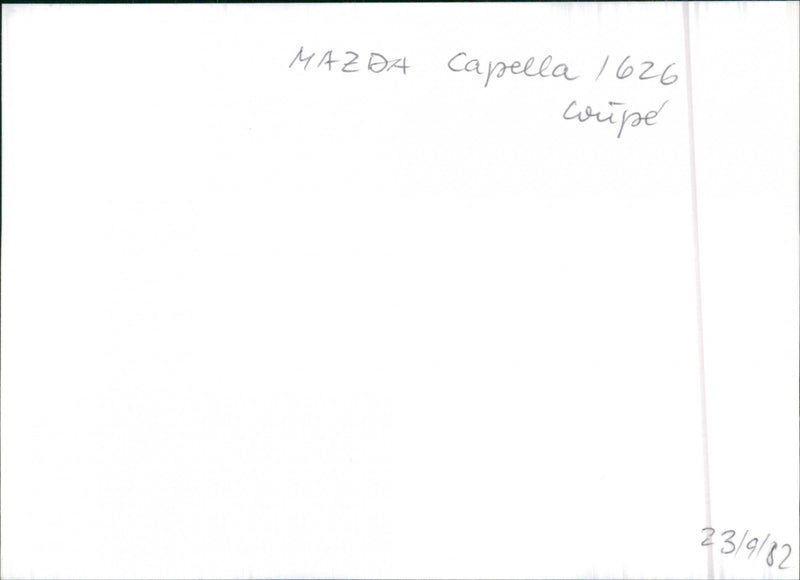 Mazda Capella 626 Coupe - Vintage Photograph