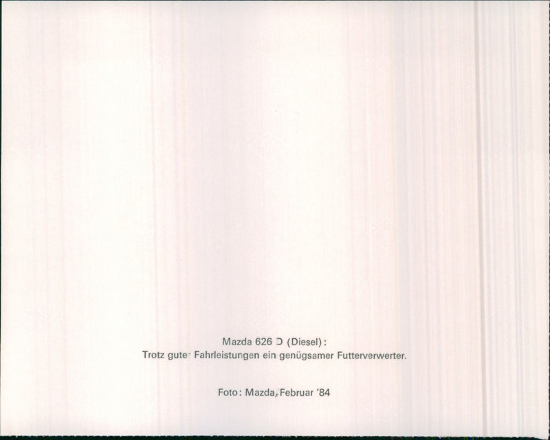 Mazda 626 D (Diesel) - Vintage Photograph