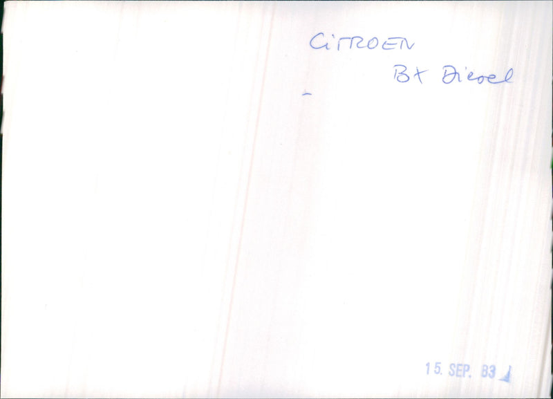 Citroen BX Diesel. - Vintage Photograph
