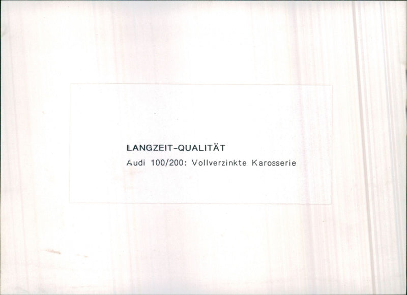 Audi 100/200 - Vintage Photograph