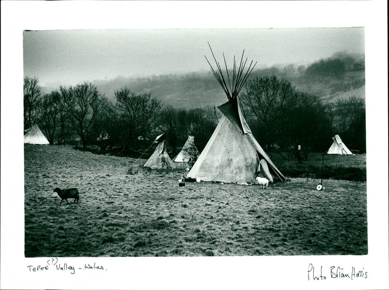 Tepee Valley - Vintage Photograph