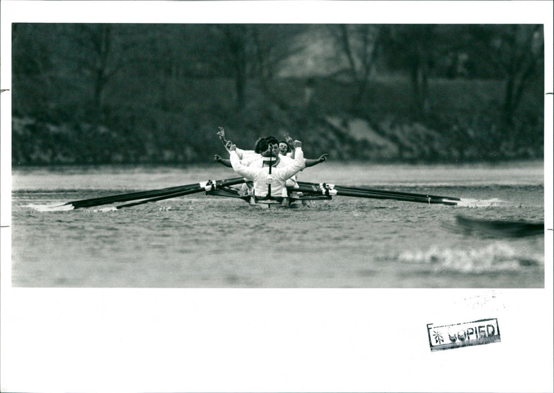 Boat Racing, Monday 29th March - Vintage Photograph