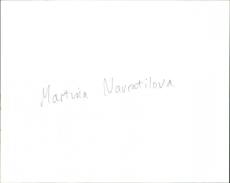 Martina Navratilova - Vintage Photograph