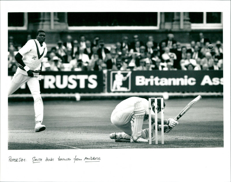 Smith ducks bounces from Ambrose - Vintage Photograph