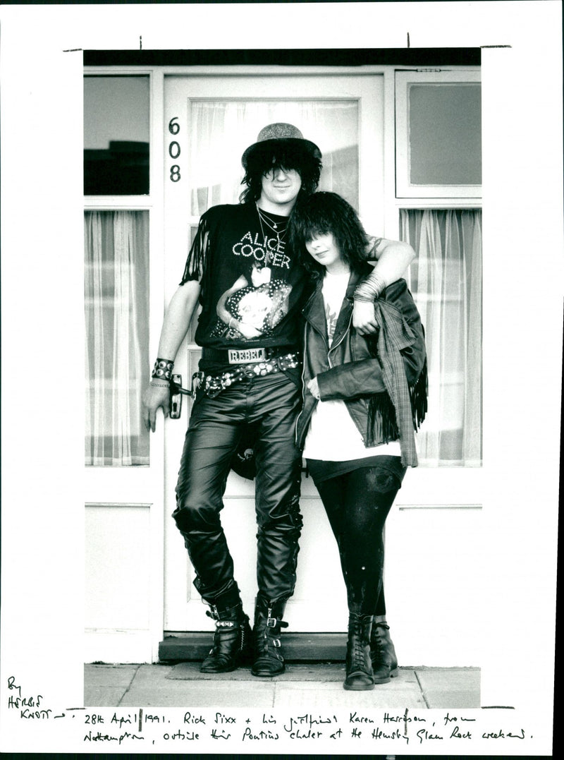 Rick Sixx & his girlfriend Karen Harrison - Vintage Photograph