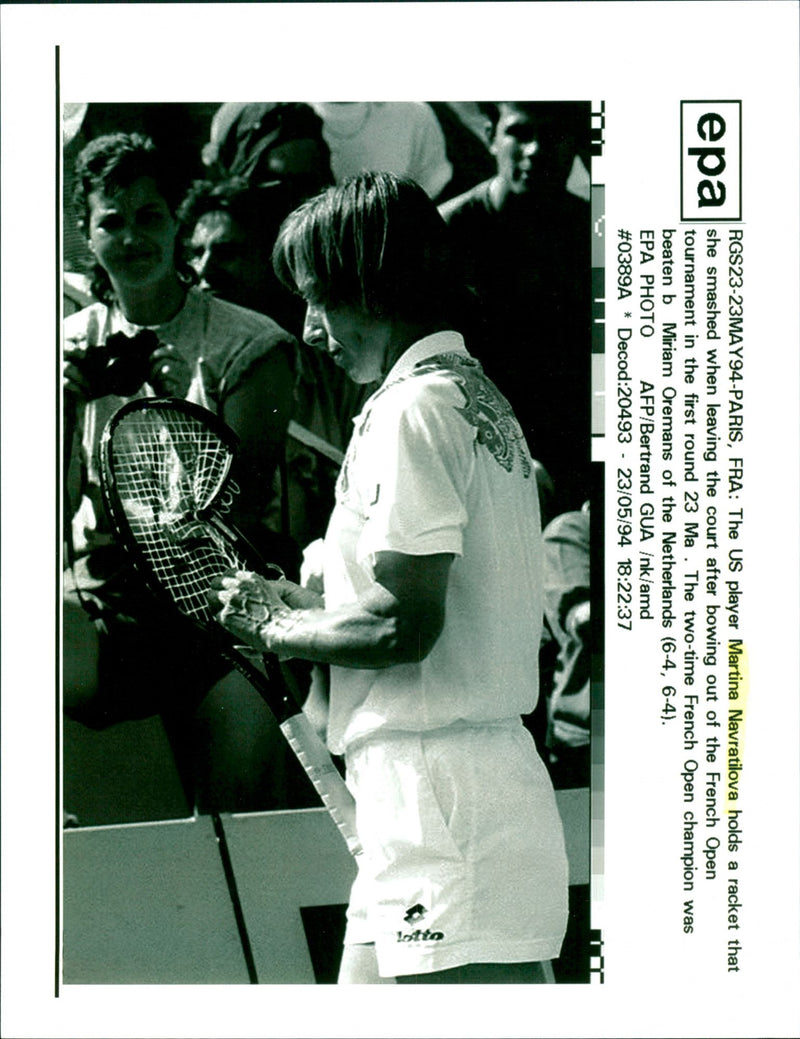 Martina Navratilova - Vintage Photograph