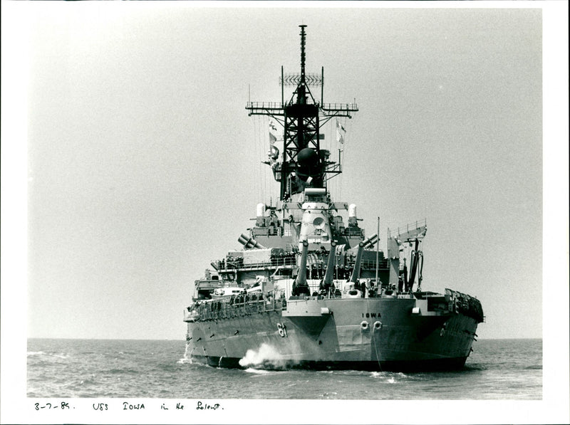 U.S.S. IOWA - Vintage Photograph