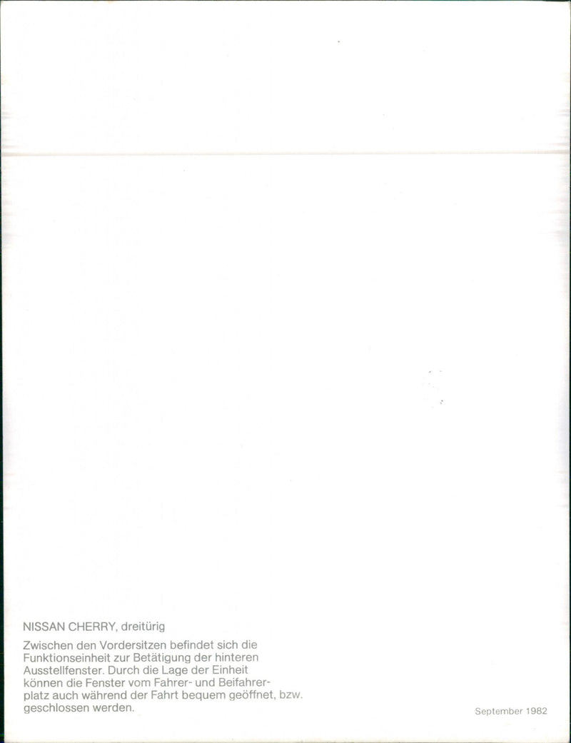 1982 Nissan Cherry - Vintage Photograph