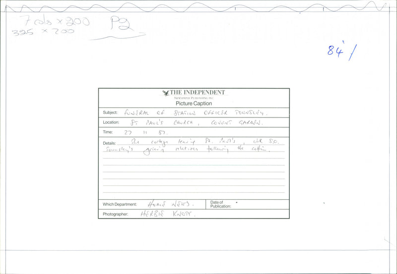 Station Officer Townsley - Vintage Photograph