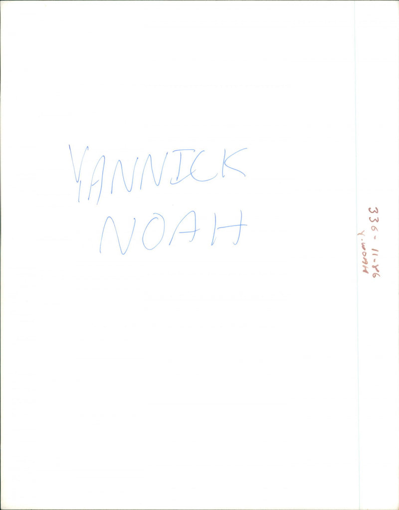 Yannick Noah - Vintage Photograph