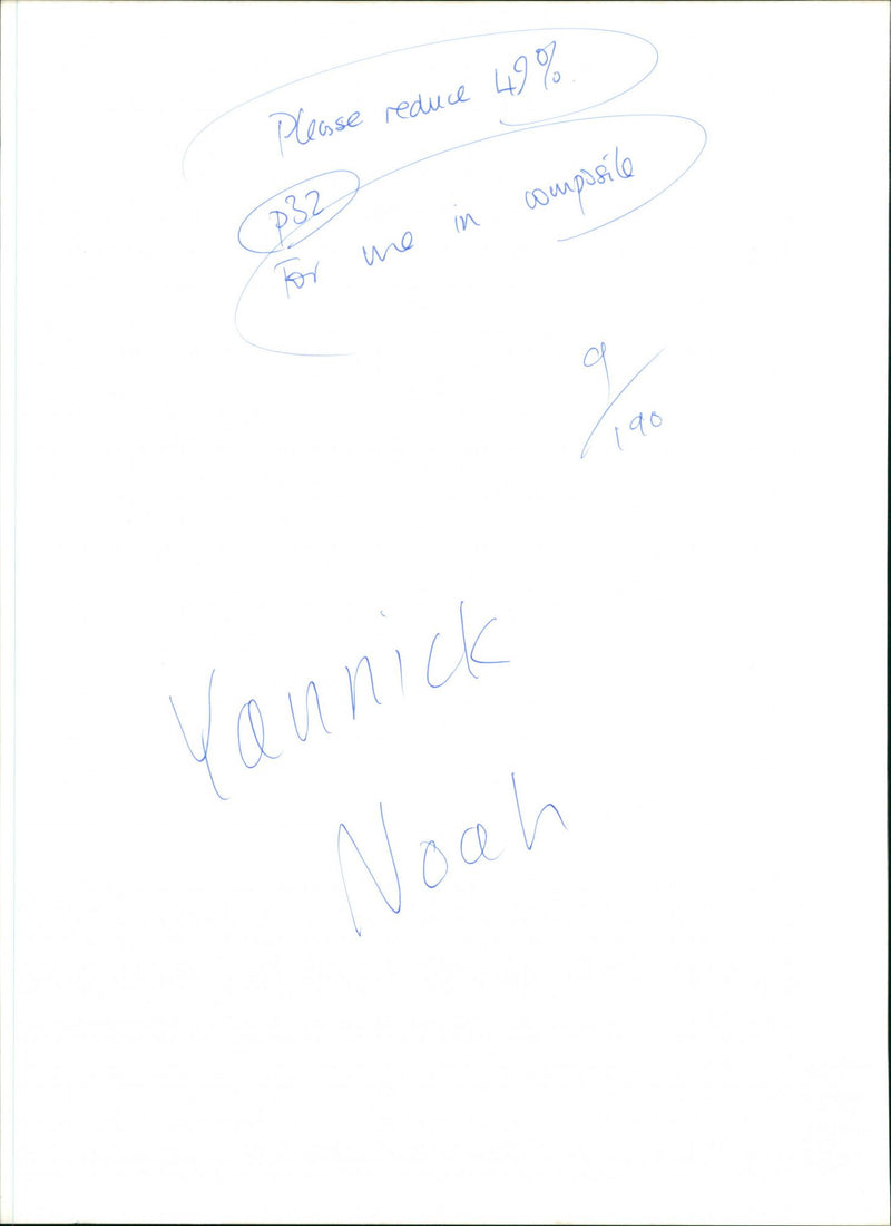 Yannick Noah - Vintage Photograph