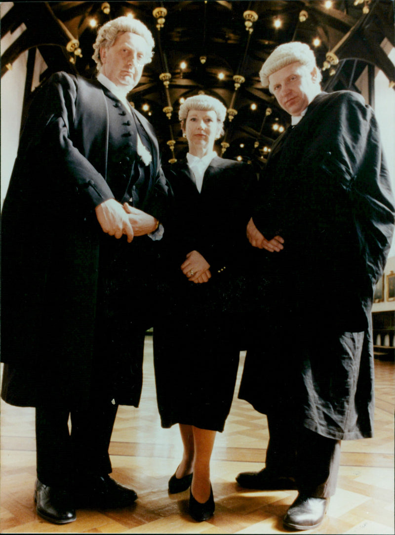 Gordon Jackson, Frances McMenamin and John Morris. - Vintage Photograph
