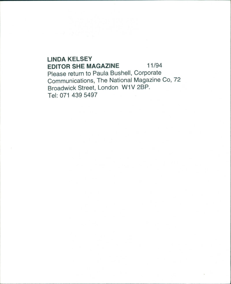 Linda Kelsey. - Vintage Photograph