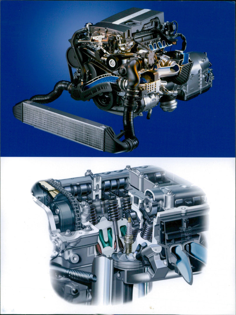 Mercedes-Benz Four-cylinder Direct-injection Engine - Vintage Photograph