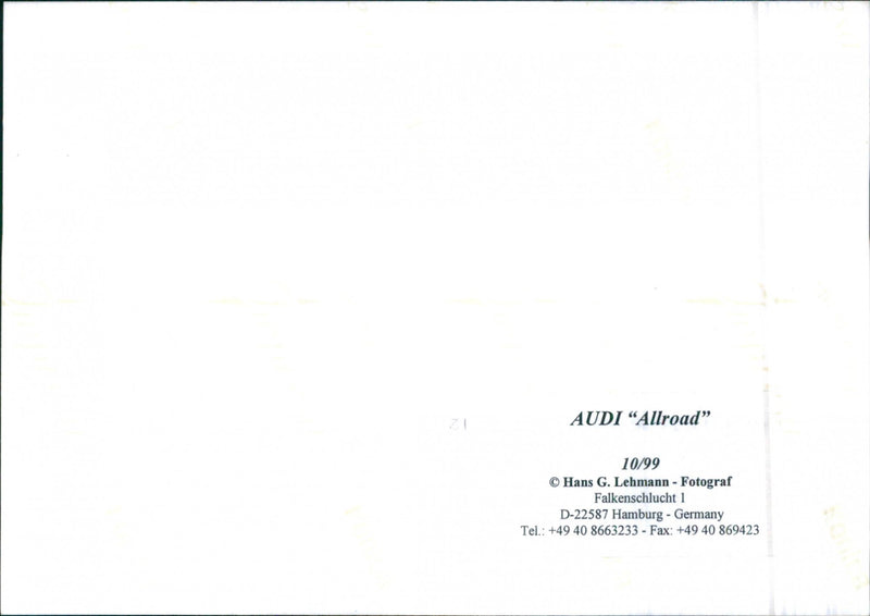 Audi Allroad 1999 - Vintage Photograph