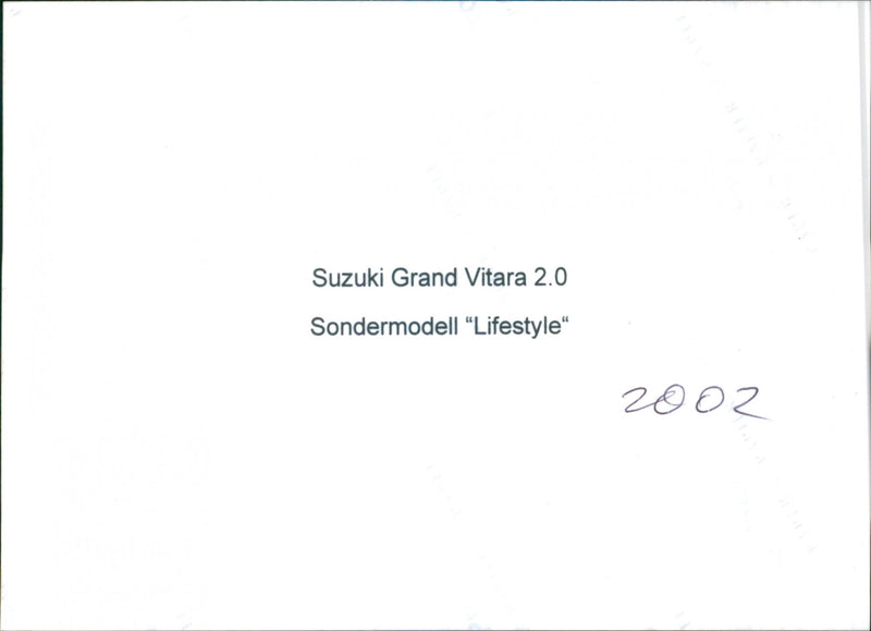 Suzuki Grand Vitara 2.0 2002 - Vintage Photograph