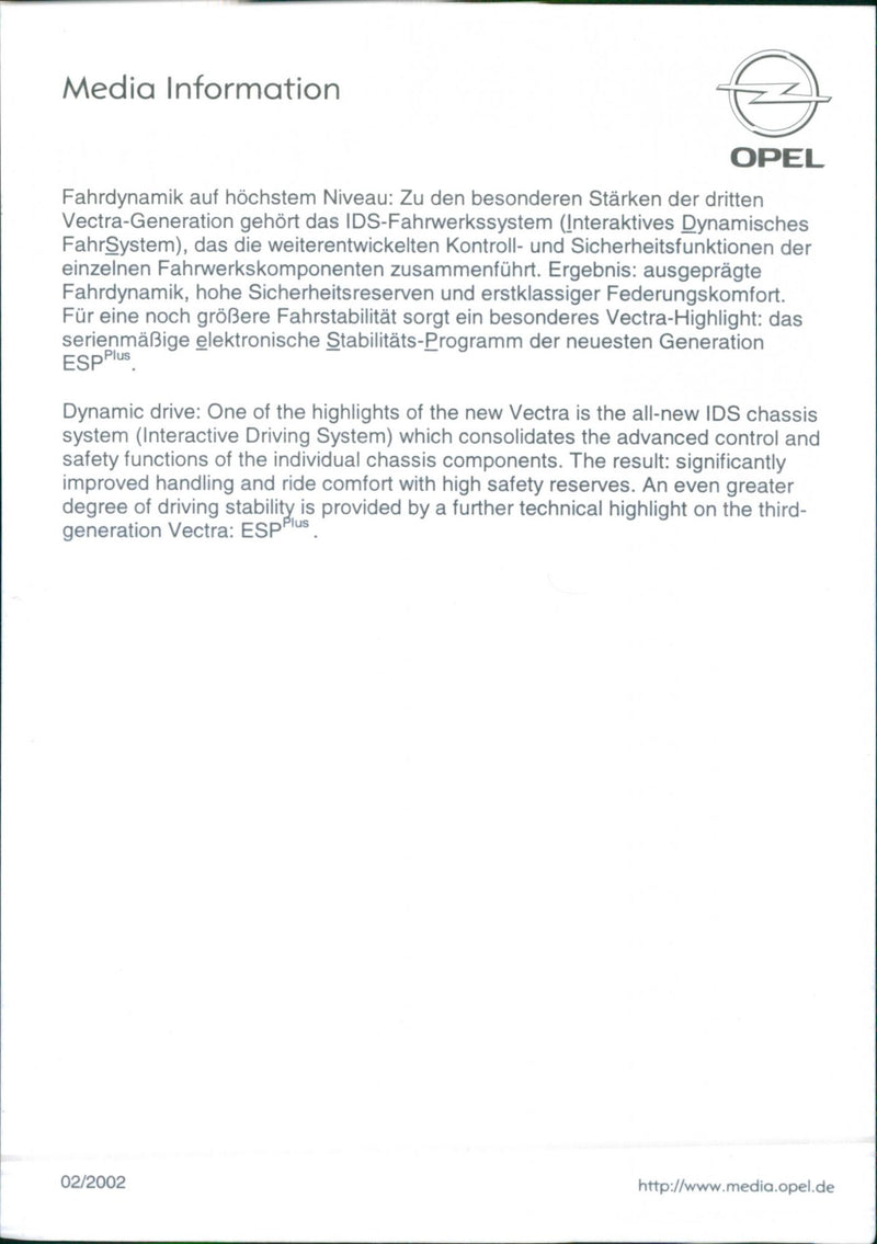 Opel Vectra Dynamic Drive - Vintage Photograph