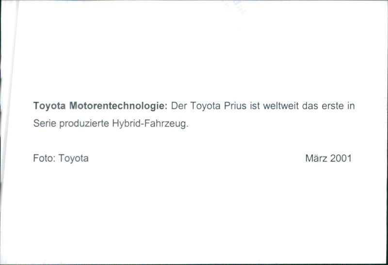 Toyota Prius - Vintage Photograph