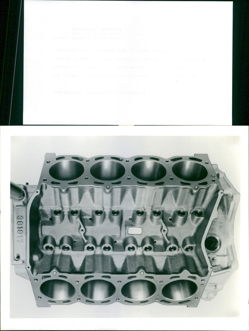 Oldsmobile Jetstar Rocket Engine, Cylinder Block - Vintage Photograph