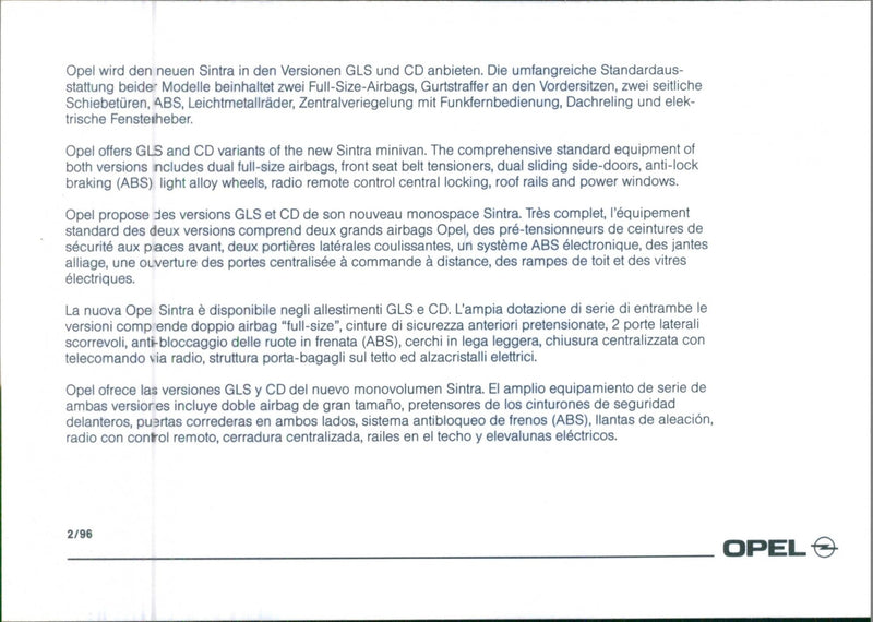 Opel Sintra - Vintage Photograph