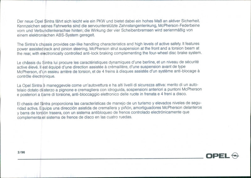 Opel Sintra - Vintage Photograph