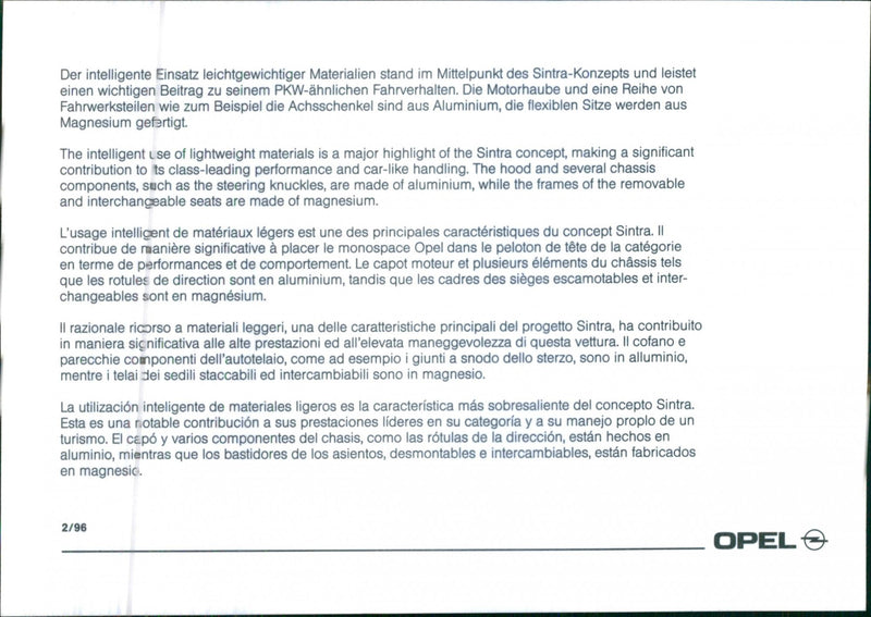 Opel Sintra - Vintage Photograph