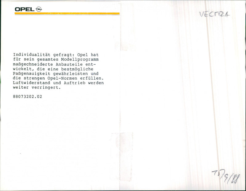 1994 Opel O Vectra - Vintage Photograph