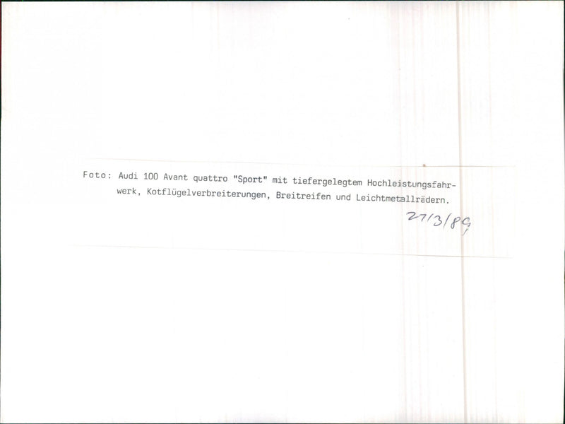 Audi 100 Avant - Vintage Photograph