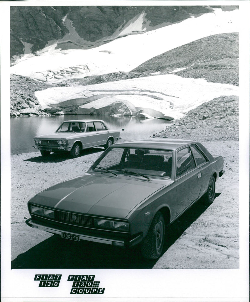 Fiat 130 and Fiat 130 Coupe. - Vintage Photograph