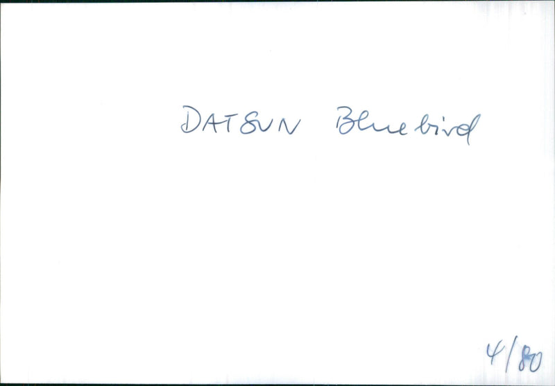 Datsun Bluebird - Vintage Photograph