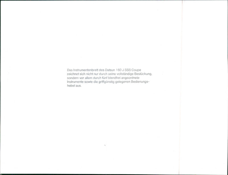 Datsun 160J SSS Coupe - Vintage Photograph