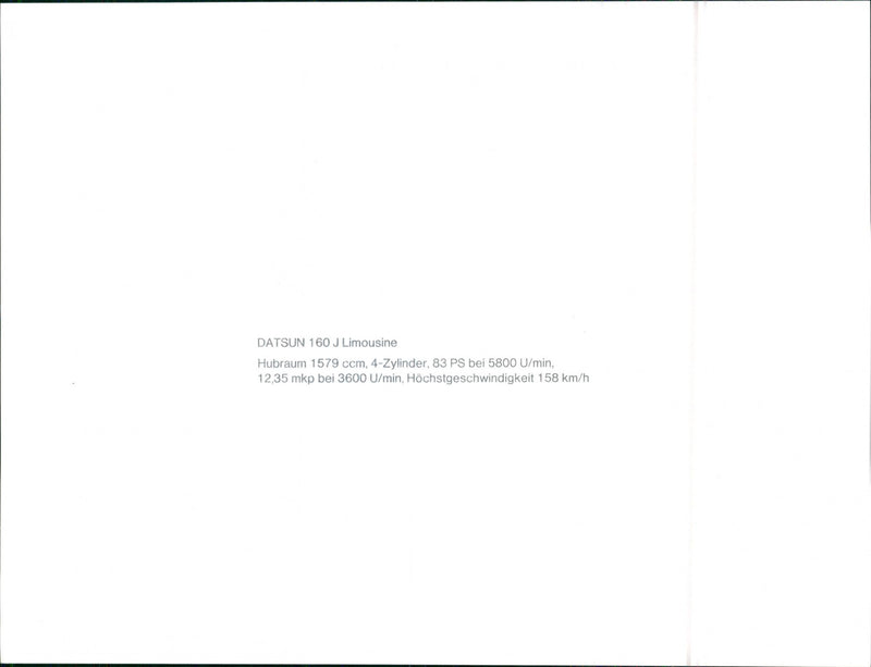 Datsun 160J Sedan - Vintage Photograph