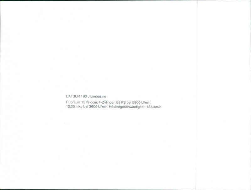 Datsun 160J Sedan - Vintage Photograph