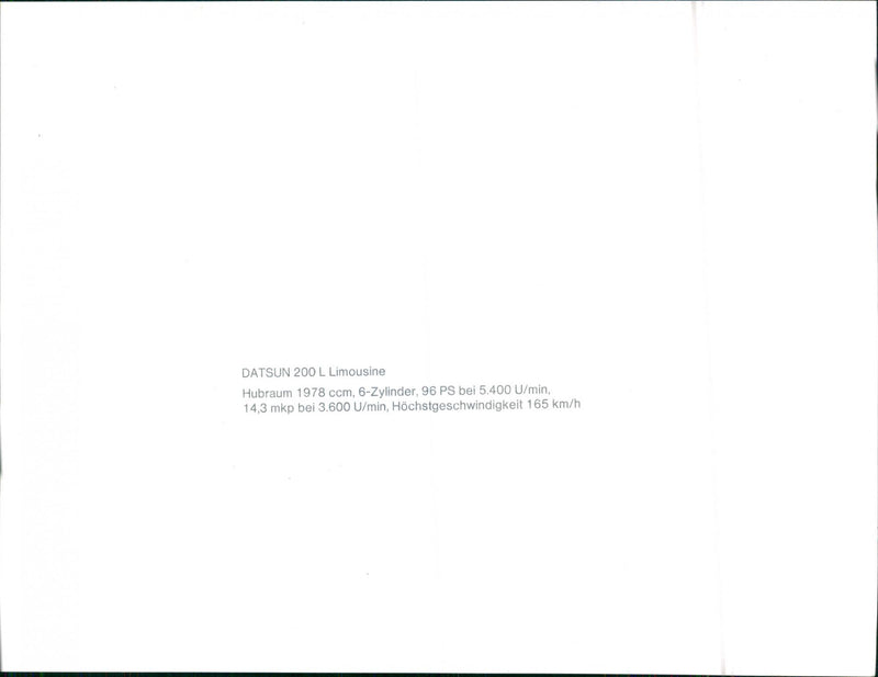 Datsun 200 L Limousine - Vintage Photograph