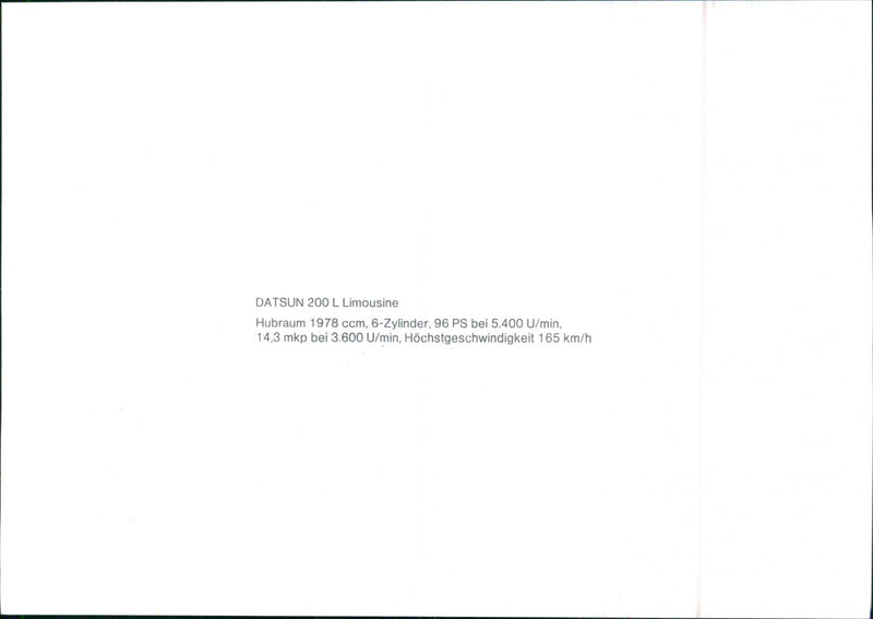 Datsun 200 L Limousine - Vintage Photograph