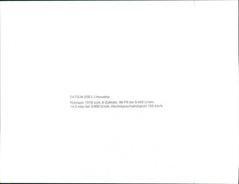 Datsun 200 L Limousine - Vintage Photograph