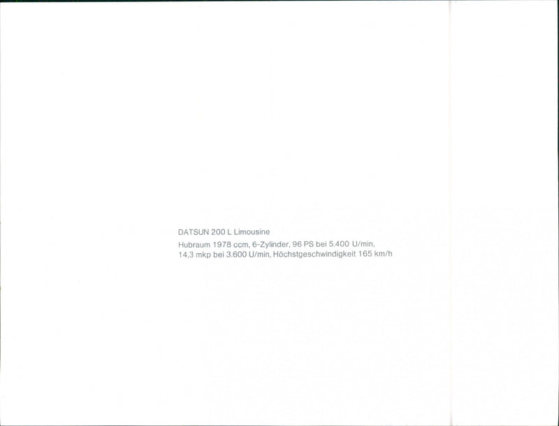 Datsun 200 L Limousine - Vintage Photograph