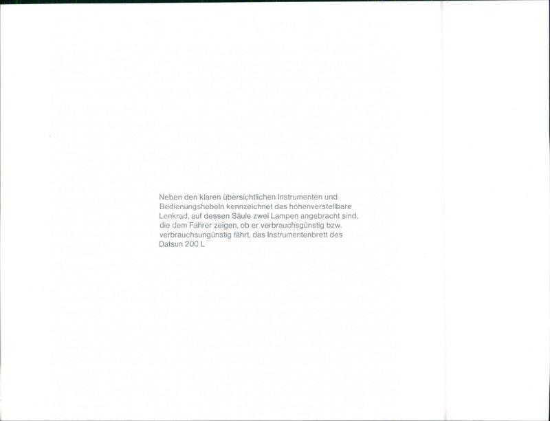 Datsun 200 L Limousine, Cockpit - Vintage Photograph